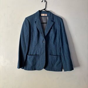 Vintage Pendleton Blue Virgin Wool Blazer Women’s M Career Office Jacket